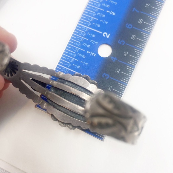 658 Vintage Fred Harvey Era Silver Ingot Cuff Bracelet - Picture 10 of 12